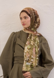 WISTERIA PATTERN RAMI HIJAB BROWN WISTERIA PATTERN RAMI HIJAB BROWN