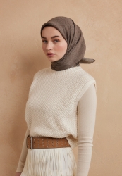 REINA DESEN PAMUK İPEK EŞARP ÇİKOLATA KAHVE REINA DESEN PAMUK İPEK EŞARP ÇİKOLATA KAHVE