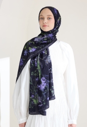 GARDEN JOY FLOŞ VİSKON ŞAL LACİVERT GARDEN JOY FLOŞ VİSKON ŞAL LACİVERT