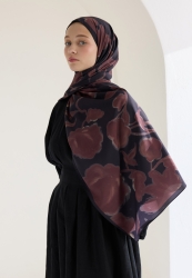 DARK FLOWER DESEN ŞAL SİYAH