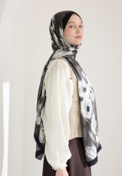 IRIS GARDEN FLOŞ VİSKON ŞAL SİYAH