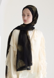 POLLY FLOŞ VİSKON ŞAL SİYAH