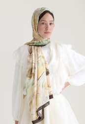 SOFT FLORA FLOSH VISCOSE HIJAB BROWN