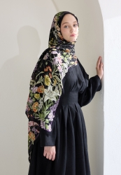 VALENTINA FLOSH VISCOSE HIJAB BLACK VALENTINA FLOSH VISCOSE HIJAB BLACK
