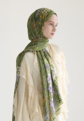 VALENTINA FLOSH VISCOSE HIJAB GREEN VALENTINA FLOSH VISCOSE HIJAB GREEN