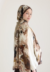 VANILLA BLOSSOM FLOŞ VİSKON ŞAL KAHVE