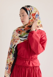 VINNIE FLOŞ VİSKON ŞAL SİYAH