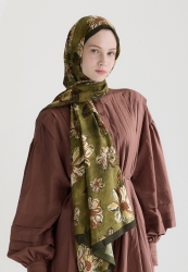 JASMINE FLOŞ VİSKON ŞAL YEŞİL