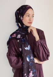 LOVE GARDEN FLOŞ VİSKON ŞAL MÜRDÜM LOVE GARDEN FLOŞ VİSKON ŞAL MÜRDÜM