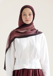 OMBRE FLOŞ VİSKON ŞAL BORDO OMBRE FLOŞ VİSKON ŞAL BORDO