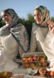 VINNIE FLOŞ VİSKON ŞAL MAVİ