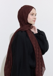 Nori jacquard scarf tree bark Nori jacquard scarf tree bark