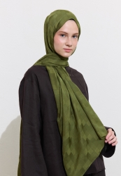 Nori jacquard scarf khaki