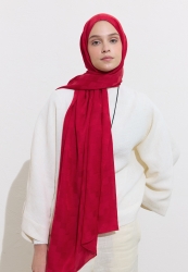 Nori Jacquard Scarf Red