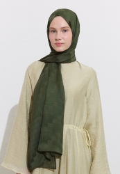 Nori jacquard scarf dark green Nori jacquard scarf dark green