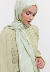 Nori Jacquard Scarf Soft Green