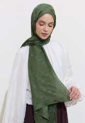 Nori jacquard scarf leaf green Nori jacquard scarf leaf green