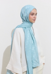 Nori jacquard scarf ocean