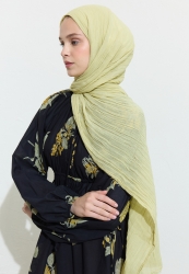 COTTON LINEN HIJAB SAGE BUTTER