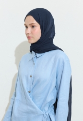 PAMUKLU KETEN ŞAL BLUE CORN