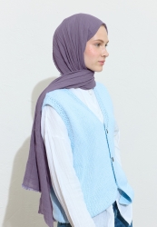 PAMUKLU KETEN ŞAL BLUEBERRY SMOOTHIE