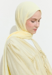 COTTON LINEN SHAWL BUTTER COTTON LINEN SHAWL BUTTER