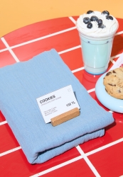 PAMUKLU KETEN ŞAL BLUEBERRY CLOUD FRAPPE