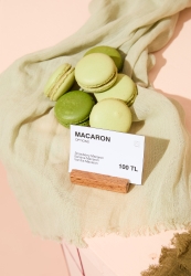 PAMUKLU KETEN ŞAL PISTACHIO MACARON PAMUKLU KETEN ŞAL PISTACHIO MACARON