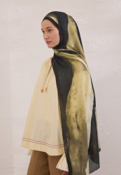 COLOR WAVES DESEN RAMİ ŞAL SİYAH