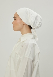 LARGE VOLUME TIE BONNET ECRU
