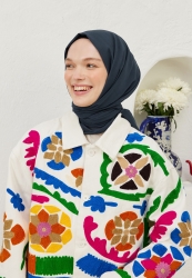 FINE COTTON VOILE HIJAB DARK BLUE