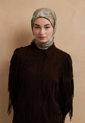 DARIA DESEN PAMUK İPEK EŞARP KUM BEJİ
