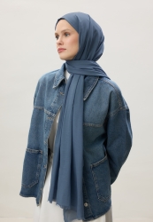 İNCE PAMUK VUAL SAL GÖK MAVİ