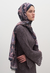 ARIANE PATTERNED HIJAB PURPLE