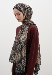 AVERY PRINTED SCARF BLACK AVERY PRINTED SCARF BLACK