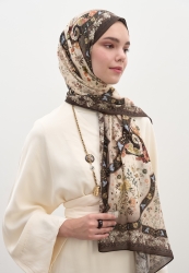 BERTHE DESEN ŞAL TOZLU KAHVE