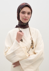 EVELYNE DESEN PAMUKLU VİSKON EŞARP MÜRDÜM