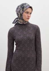 JUDITH PATTERNED COTTON VISCOSE SCARF LAVENDER JUDITH PATTERNED COTTON VISCOSE SCARF LAVENDER