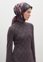 MADELEINE PATTERNED COTTON VISCOSE SCARF DUSTY ROSE MADELEINE PATTERNED COTTON VISCOSE SCARF DUSTY ROSE