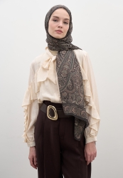 PETRA PRINTED SCARF SMOKE PETRA PRINTED SCARF SMOKE