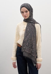 PETRA PRINTED SCARF PLUM