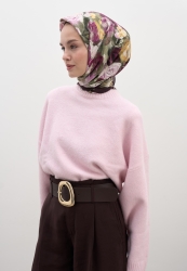 ROSE BREEZE DESEN PAMUKLU VİSKON EŞARP MÜRDÜM