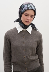 ROSINE DESEN PAMUKLU VİSKON EŞARP ANTRASİT