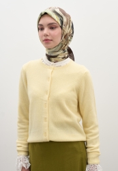 VANILLA BLOSSOM DESEN PAMUKLU VİSKON EŞARP ÇİKOLATA KAHVE