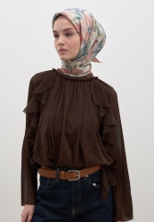 VINTAGE GARDEN DESEN PAMUKLU VİSKON EŞARP SOMON