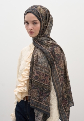 VIRGINIE PRINTED SCARF ANTHRACITE VIRGINIE PRINTED SCARF ANTHRACITE
