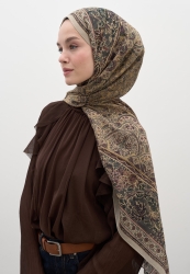 VIRGINIE PRINTED SCARF KHAKI VIRGINIE PRINTED SCARF KHAKI