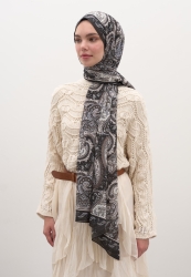 AVERY DESEN ŞAL TOZLU KAHVE