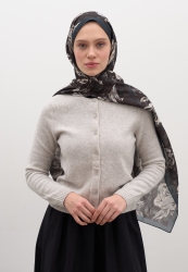 FELICIE PATTERN HIJAB BITTER BROWN