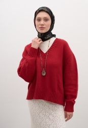 GARDEN JOY DESEN PAMUKLU VİSKON EŞARP SİYAH